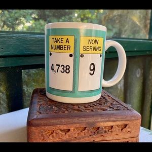 1988 Shoebox Greeting Hallmark “Take A Number” Mug